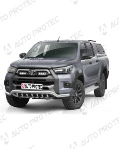 AutoProtec přední ochranný nerezový rám typ E – Toyota Hilux Invincible 2020-