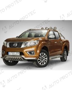 STEELER přední ochranný nerezový rám typ E – Nissan Navara