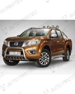 STEELER přední ochranný nerezový rám typ A – Nissan Navara