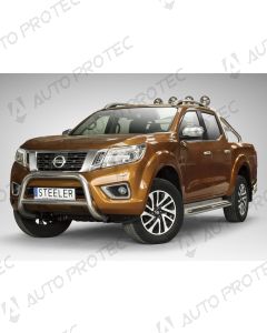 STEELER přední ochranný nerezový rám typ C – Nissan Navara