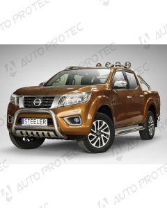 STEELER přední ochranný nerezový rám typ B – Nissan Navara