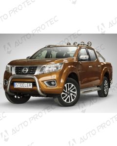 STEELER přední ochranný nerezový rám typ D – Nissan Navara