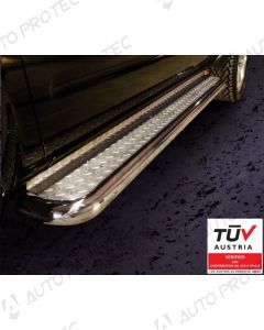 STEELER boční nerezové nášlapy typ A - Nissan Navara D40