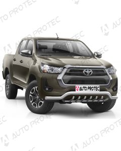 AutoProtec přední ochranný nerezový rám typ E – Toyota Hilux 2020-