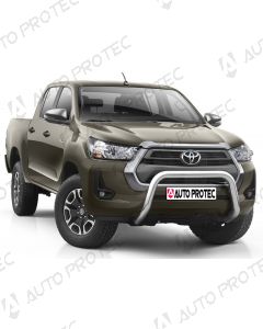 AutoProtec přední ochranný nerezový rám typ D – Toyota Hilux 2020-